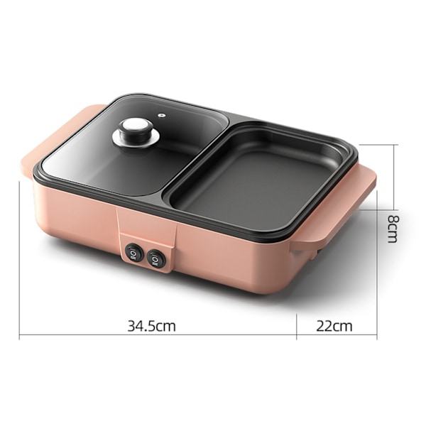 Sisätilojen sähköinen grilli, nopea lämmitys, helppo puhdistaa, mini sähköinen paistinpannu kotiin, opiskelija-asuntoon, EU-pistoke 220V