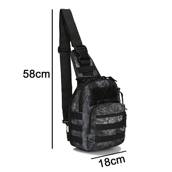 Justerbar Sling Bag for Utendørs, Menn og Kvinner, med Glidelåslommer
