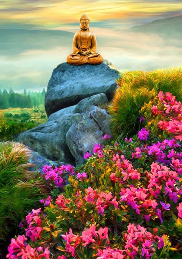 30x40cm 5D DIY Diamantmålning Full, Buddha Staty Serie#D, DIY D