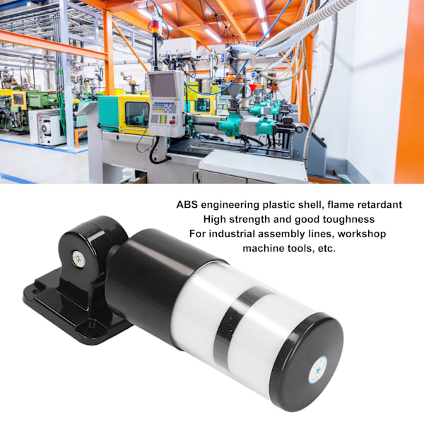 BERM LED Signallampe 2 Farver Foldbar Industriel Maskinværktøjs Advarselslampe Konstant Lys 12-24VDC Universal