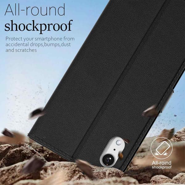 Iphone 11/11Pro/11ProMax Wallet Case Cover Taske Beskyttelse Kortholder - Sort iPhone 11 Pro