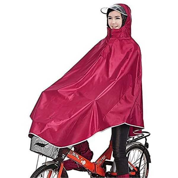 Sykkel regnfrakk, vanntett, snø, praktisk, fuchsia farge
