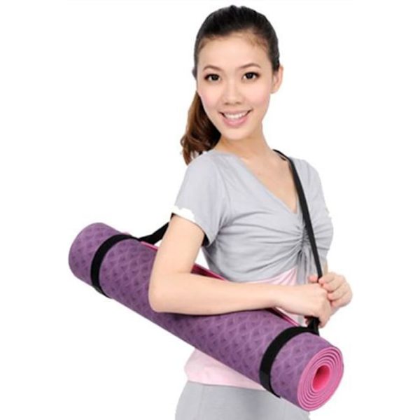 Yoga Matthållare Justerbart Elastiskt Bälte Rem Bär Axel