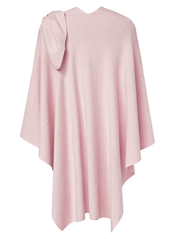 Ponchosjal för damer, kashmirliknande stickad cape-kofta, present