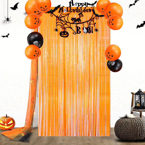 Halloween-oviin verhot, kiiltävä sisäänkäynnin oviverho