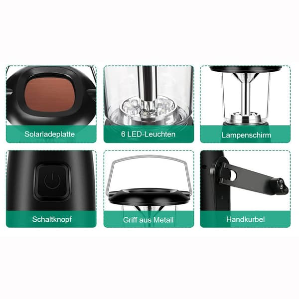 Camping Lantern, Din Allsidige Følge For Utendørseventyr, Multifunksjonelle LED Campinglys, Solcelleoppladbar, Og Vanntett For