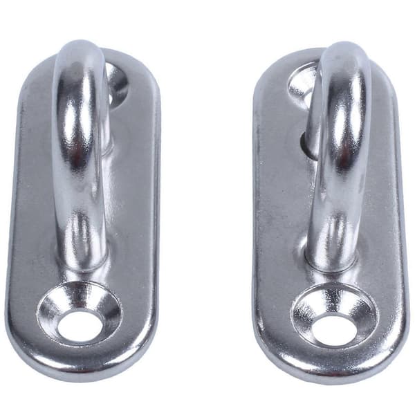 20 stk 5mm 304 Rustfritt Stål Avlang Pad Øyeplate Klammering Krok
