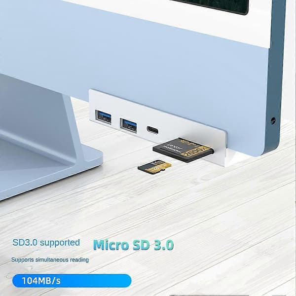 Usb C 3.2 10 Gbps Usb C -keskitin, 5-in-1 Usb-keskitinsovitin, jossa 2 Usb A -porttia (10 Gbps), Type-c-portti (