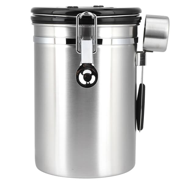 Lufttæt beholder i rustfrit stål til kaffebønner, te og tørrede frugter - 1,8L