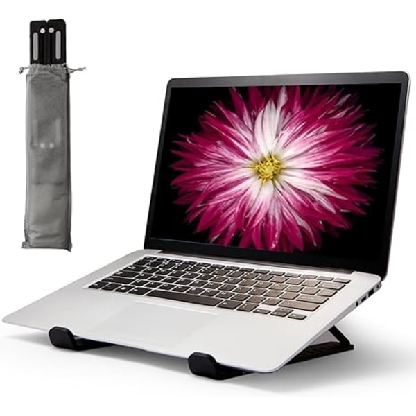 Laptopstativ för skrivbord, bärbart hopfällbart stativ robust laptopstativ, ventilerat laptopstativ kompatibelt 13 14 15,6 tum MacBook Pro
