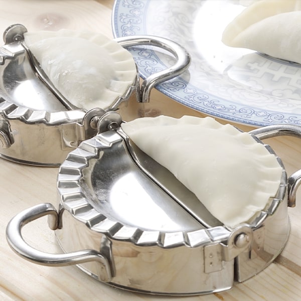 Dumpling Artisan Kit, Manuell Dumplingsform Lätt Att Använda Rostfritt Stål Livsmedelsgodkänd Degpress För Perfekt Förseglade Delikatesser, Slät Yta Lätt