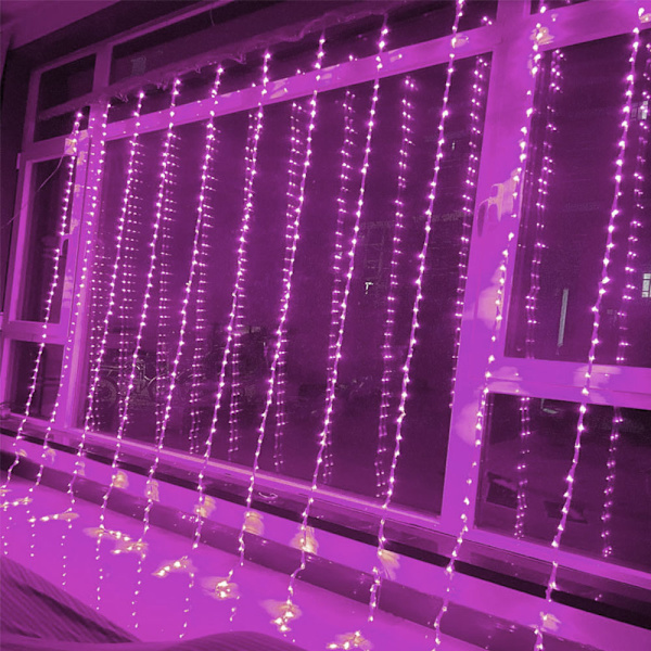 300 LED:n kaukosäätimellä varustetut aurinkovoimalla toimivat vesiputous-tähtivalot koristeluun