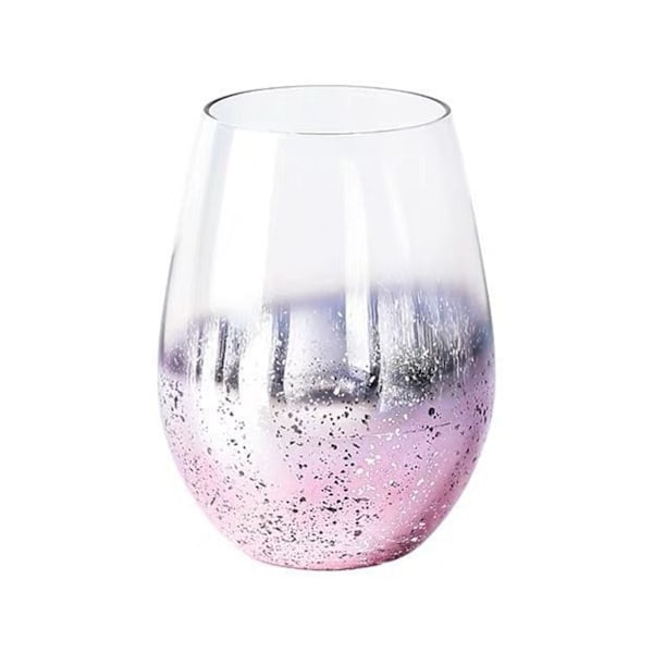 Pink Glas Stjerne Kopsæt Hjemme Glas Gradient Farver Morgenmad Drik Mælkete Kopsæt