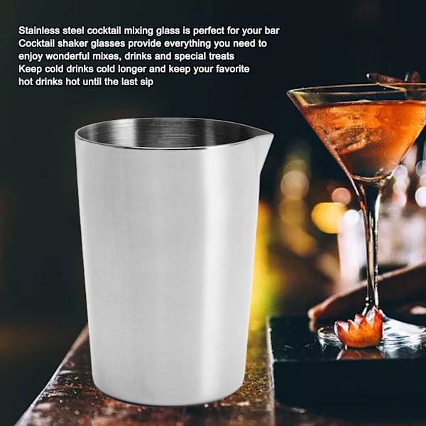 304 Rustfrit Stål Cocktail Blandingsglas Rørkop med Ørnmund Barware Essential