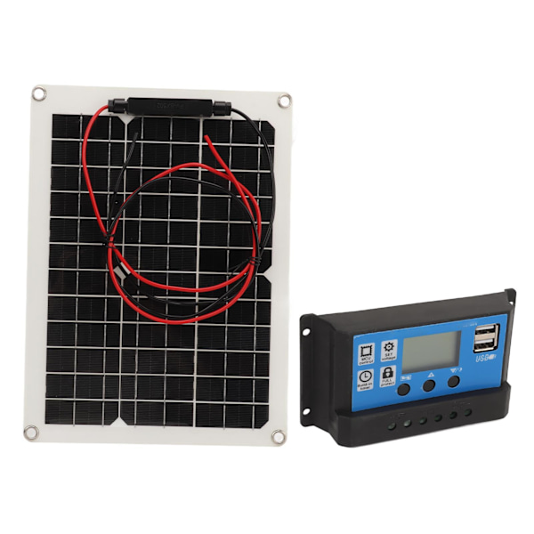 Solpanel Kit 300W DC 12V 24V 50A IP67 Vattentät Högeffektiv Solpanel och Solcellsladdningsregulator för Husbil