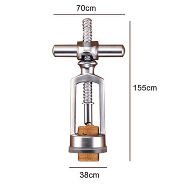 Kreativ skrueflaskeåpner, kryssflaskeåpner, vinåpner, arbeidsbesparende og praktisk