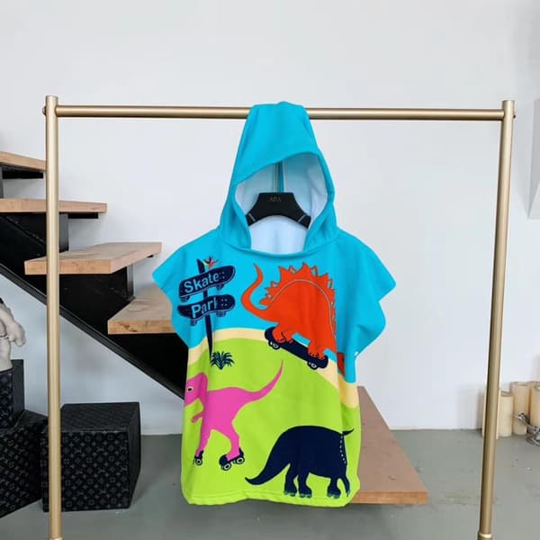 En dinosaurverden (60*120cm) børnebadehåndklæde kappe strand ha