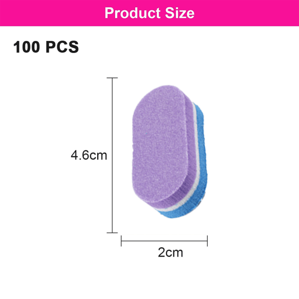 Mini Neglefiler Blokk, Neglebuffer for Negler, Mini Poleringsblokk