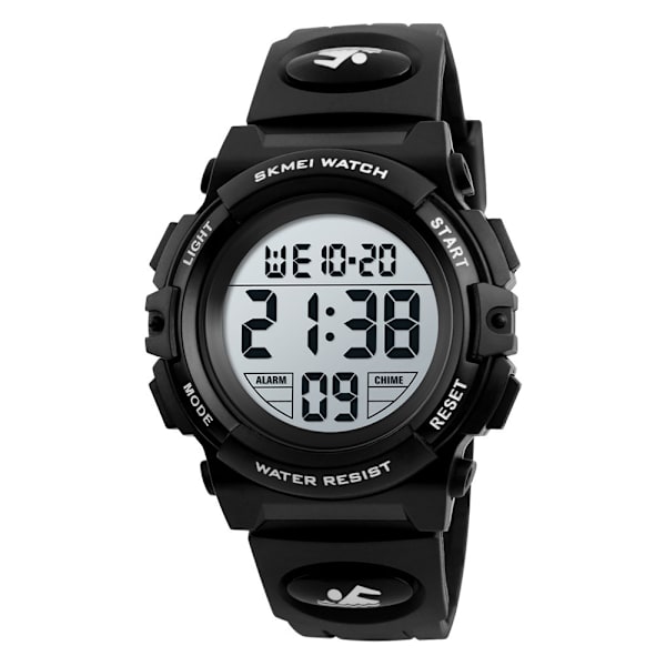 50 M Vattentät Sport Digital Klocka Silikon Armband med Alarm/Stoppur/LED-ljus/Stötsäker/Datum