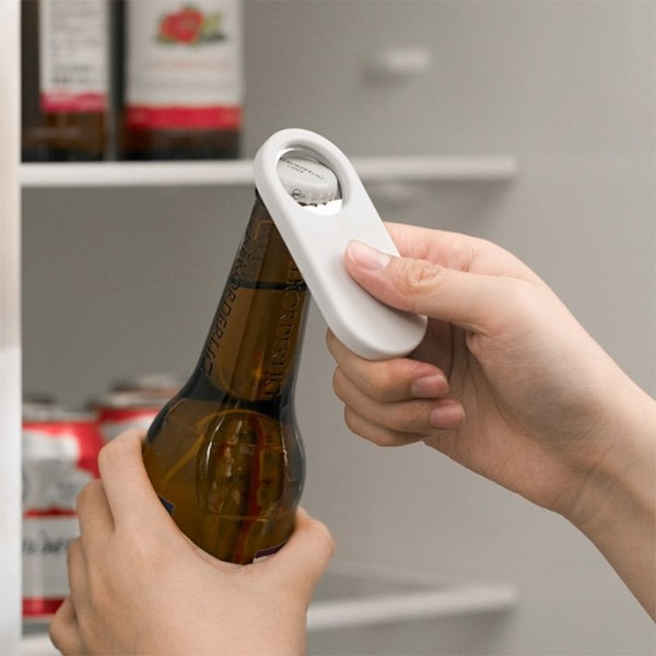 Kompakt Portabel Design, Magnetisk Ölflasköppnare För Kylskåp Och Husbil, Professionellt Bartenderverktyg Som Håller Ditt Utrymme Organiserat Med Kapsylfångare,