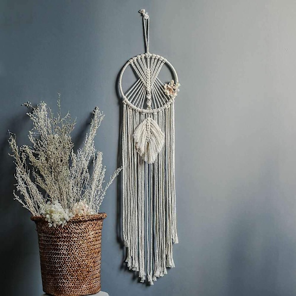 Stor drømmfangervæver i boho-stil lavet af bomuld
