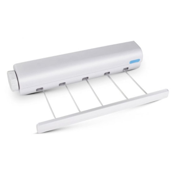 1 st - Retractable klädstreck, väggmonterad kompakt bärbar klädstreck för inomhus- eller utomhusbruk (5 linor)