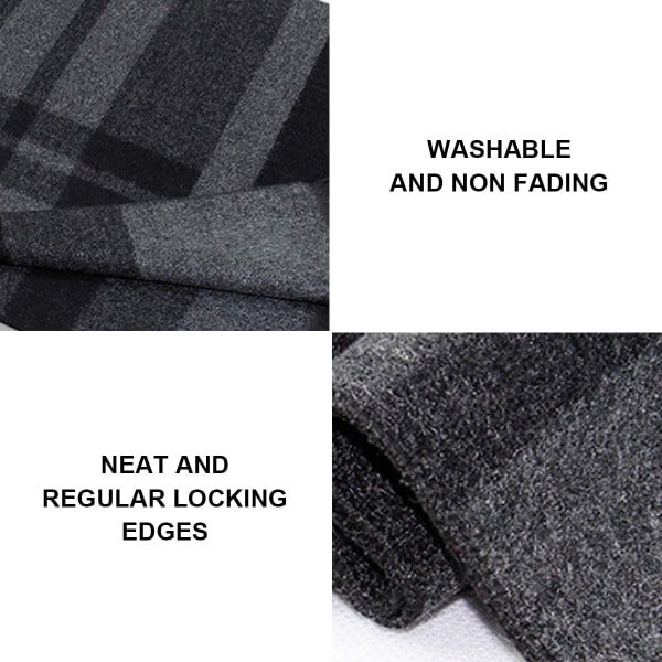 Mænds Vinter Varmt Lang Blødt Sjal Tartan Tassel Sjal til Mænd