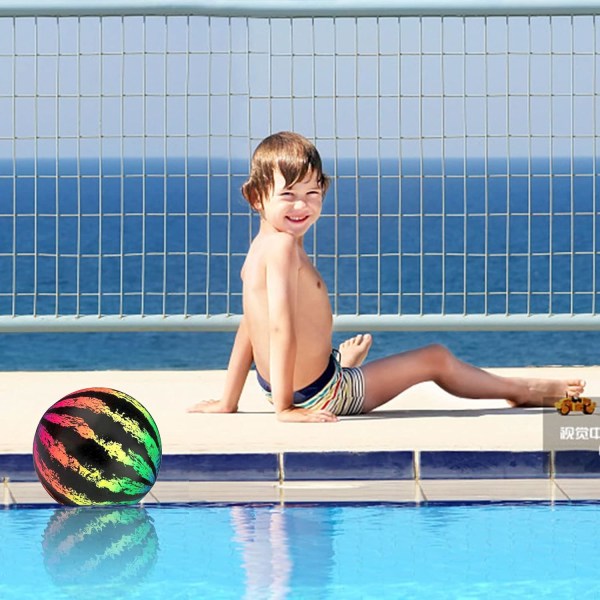 20,4 cm oppblåsbar vannmelonball i PVC - for svømmebasseng - interaktiv - for strender, sommer, utendørsfester (farge)