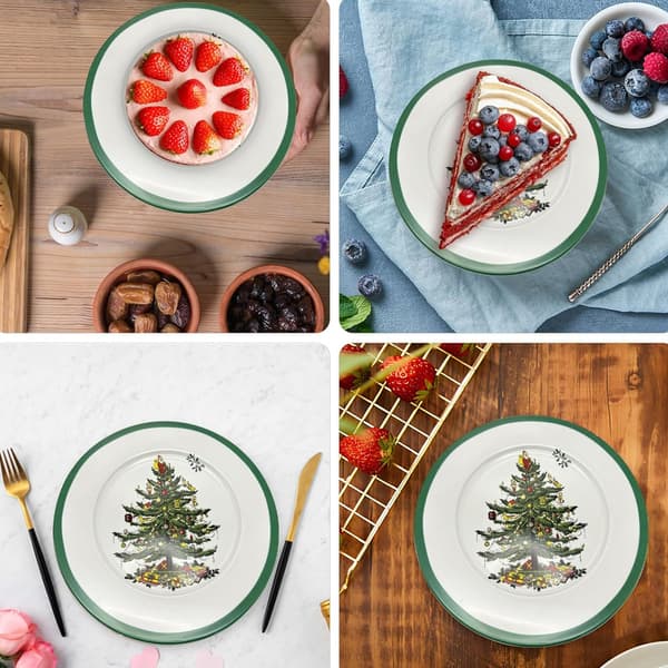 Juletre Sett med 4 Brød- og Smørtallerkener