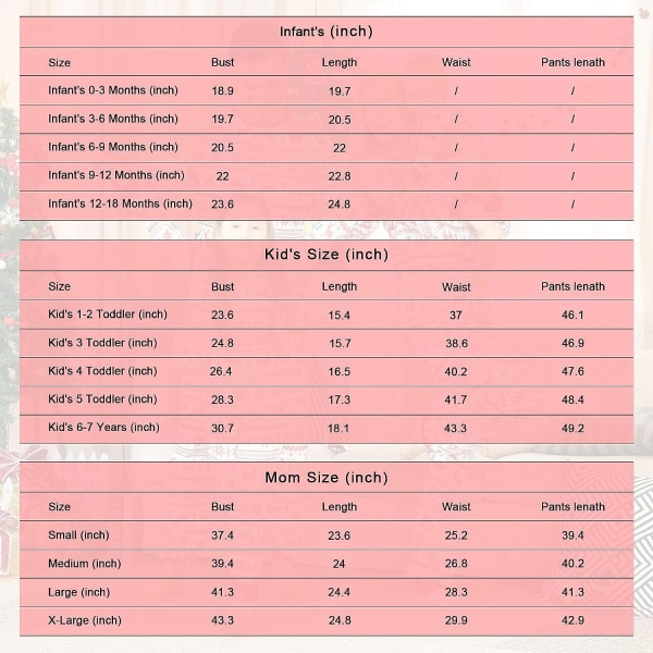 Matchende Familiepyjamas Jule Sæt, Matchende Sæt Jul
