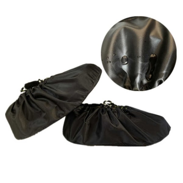 Antislip-skoskydd, överdragsskydd, skoskydd, skoskyddsskydd, återanvändbara överdrag, dammfria, för de flesta vuxna, unisex - svart