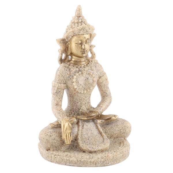 Gudomlig Närvaro, Mini Buddha-staty i Sandsten, Livfullt Hantverk, Förbättra Ditt Meditationsutrymme Med Positiv Energi Och Utsökt Konstnärlighet,