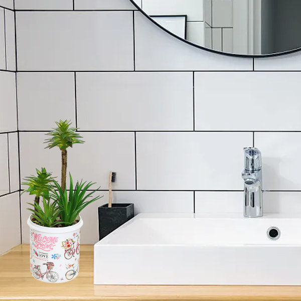2 stk. kunstige sukkulenter i potter, kreative små ornamenter