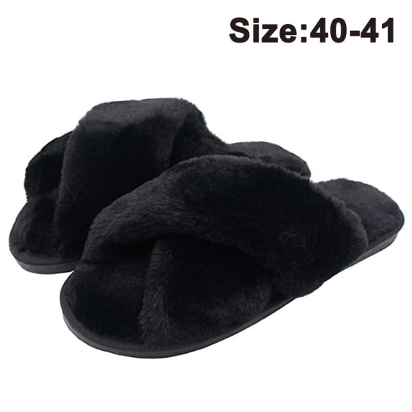 Sutsko til kvinder, åbne tå Fuzzy Fluffy Hjemmesutsko Cozy Me