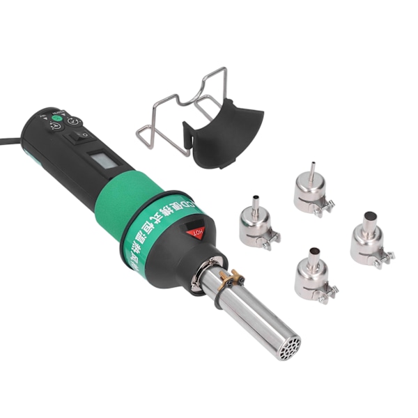 Heta luftpistol digital display borstlös motor bärbar uppvärmningsverktyg set kit för lödningEU-kontakt 220V