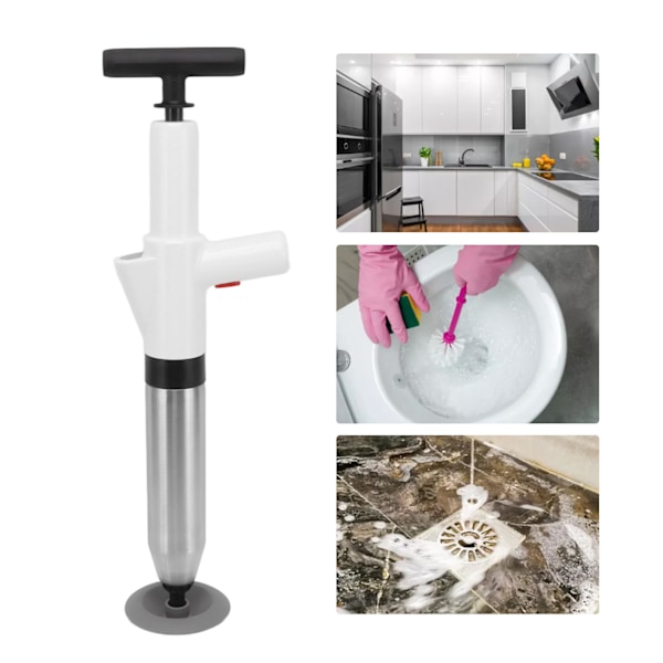 Toiletplunger Afstopning Af Dræn Kraftfuld Manuel Pneumatisk Udrensningsudstyr Blaster Gun Cleaner