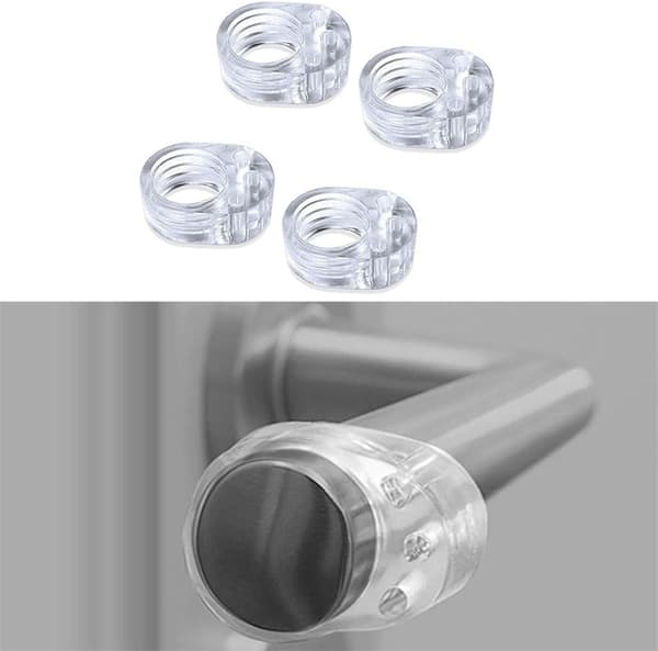 4 stk. dørstopper, transparent silikagel, dørhåndtakbuffer for vegg