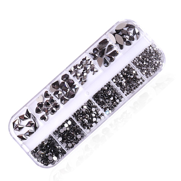 Neglekunst Rhinestones Neglekrystaller, Multiformer Flade Bagside Neglediamant Ædelstene