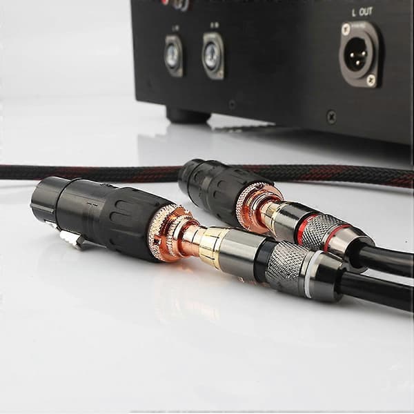Xlr Til Fe Stik Adapter Forgyldt Rødt Stik Til Hifi O Konnektor (xlr)