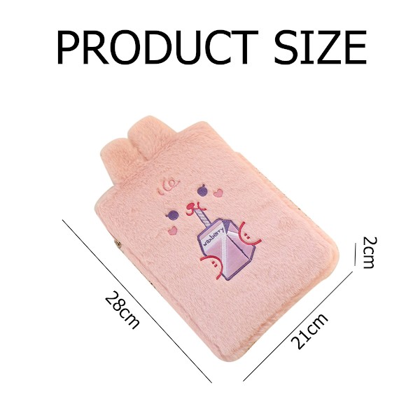 Tablettveske Bag Søt Tegneserie Glidelåsåpning Anti-Riper Tablett Oppbevaringsfôrpose for 9.7in 10.5in 11in Tablett Rosa