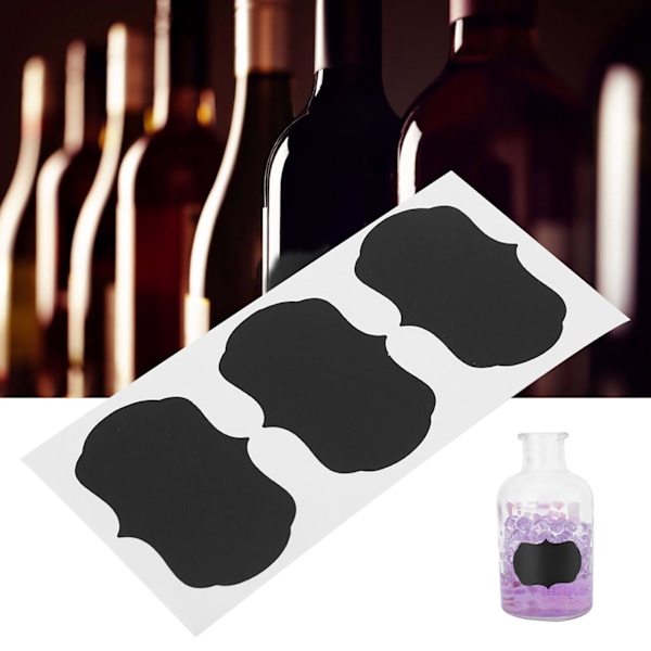 Tavleetiketter för Mason Jar-burkar, Återanvändbara Svarta Tavlan-dekaler Vattentäta Etiketter för Burkar, Flaskor, Förvaring, Organisera Ditt Hem & Kök