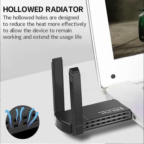 5g Usb Wifi -sovitin 1300mbps Sovitin Gigabit Etet Le 2.4g5ghz 802.11ac Mini Kannettava Wi-fi