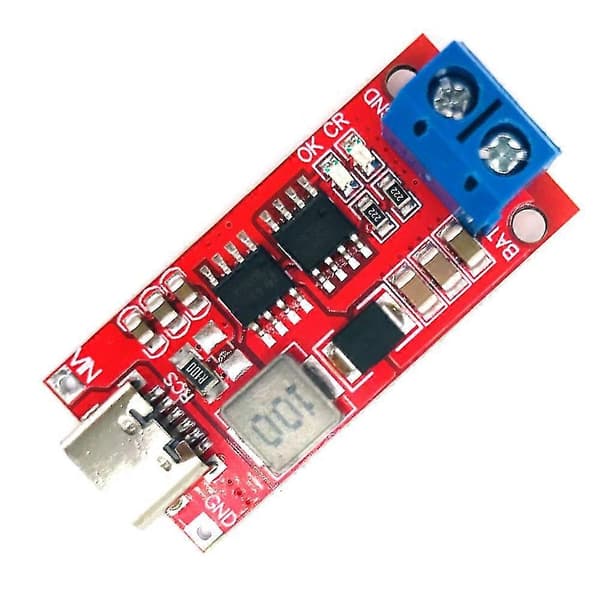 Type-c 2s 1a Boost Module Polymeeri Litiumioniakku Latausmoduuli 18650 Litiumakku Lataus