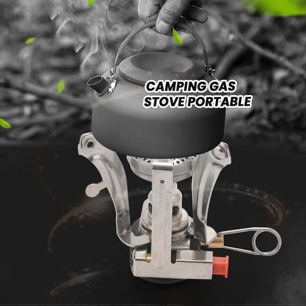 Mini Gasskomfyr Super Lett Campingkomfyr Utendørs Matlagingsbrenner Foldbar Camping Gasskomfyr Med