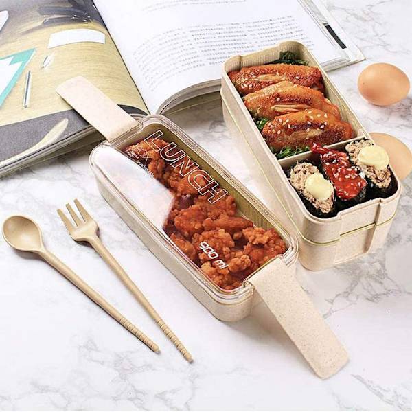 Lunsjboks Brotdose Bento Box Vesperdose for barn og voksne