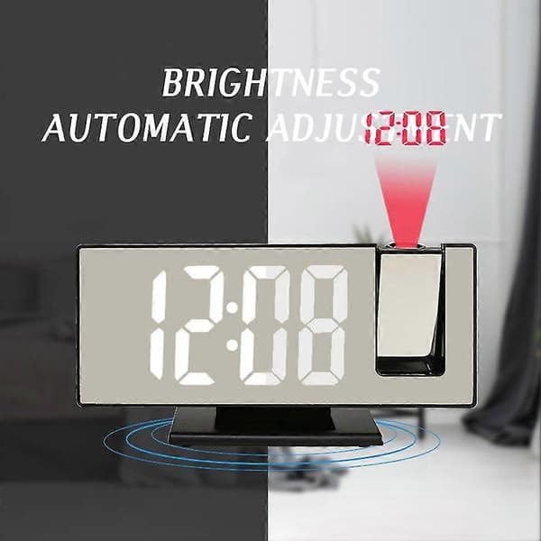 LED Digital Smart Väckarklocka Bordsklocka Elektronisk Skrivbordsklocka USB Väckarklocka Med 180 Tim