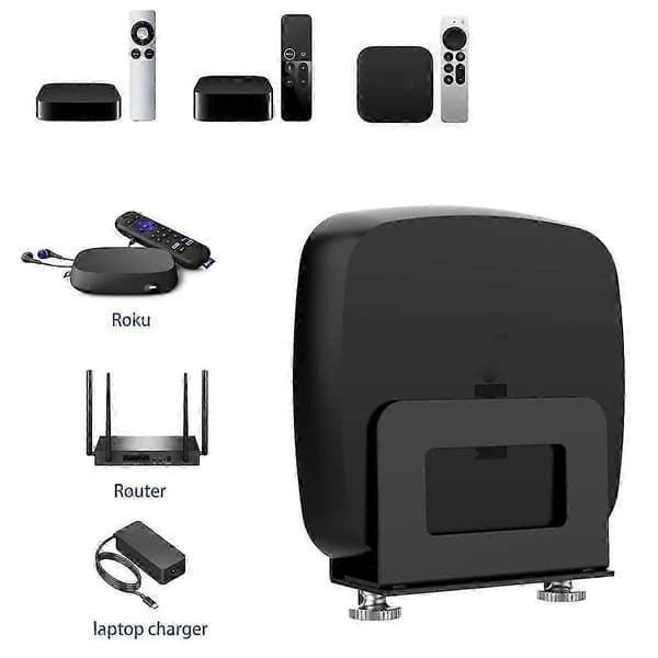 Justerbart väggfäste för TV-box och mediaspelare Black