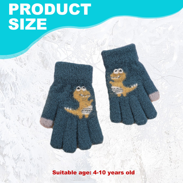 Barnehansker Fullfingerhansker Strikket varme hansker Vinter