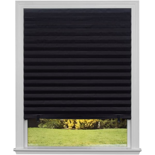 Original Blackout Plisségardiner i Papir, Svart, 36” x 72”,