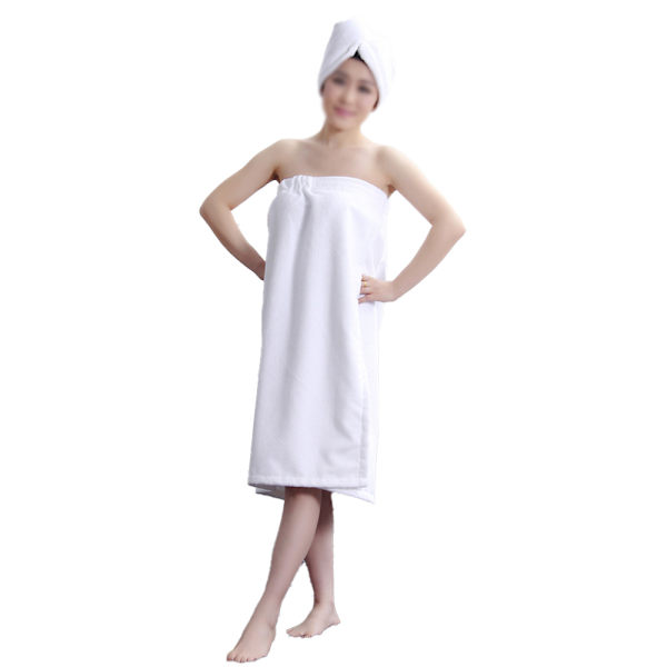 Kvinnors Ecofabric Terry Cloth Spa-paket: Kroppsinpackning & Hårhandduk